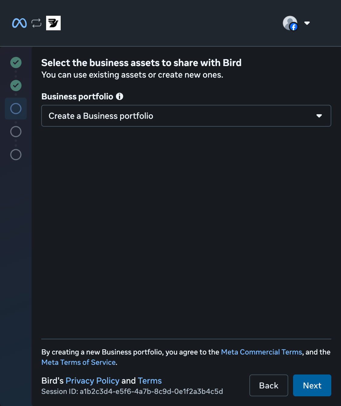 WhatsApp Business app setup, step 5