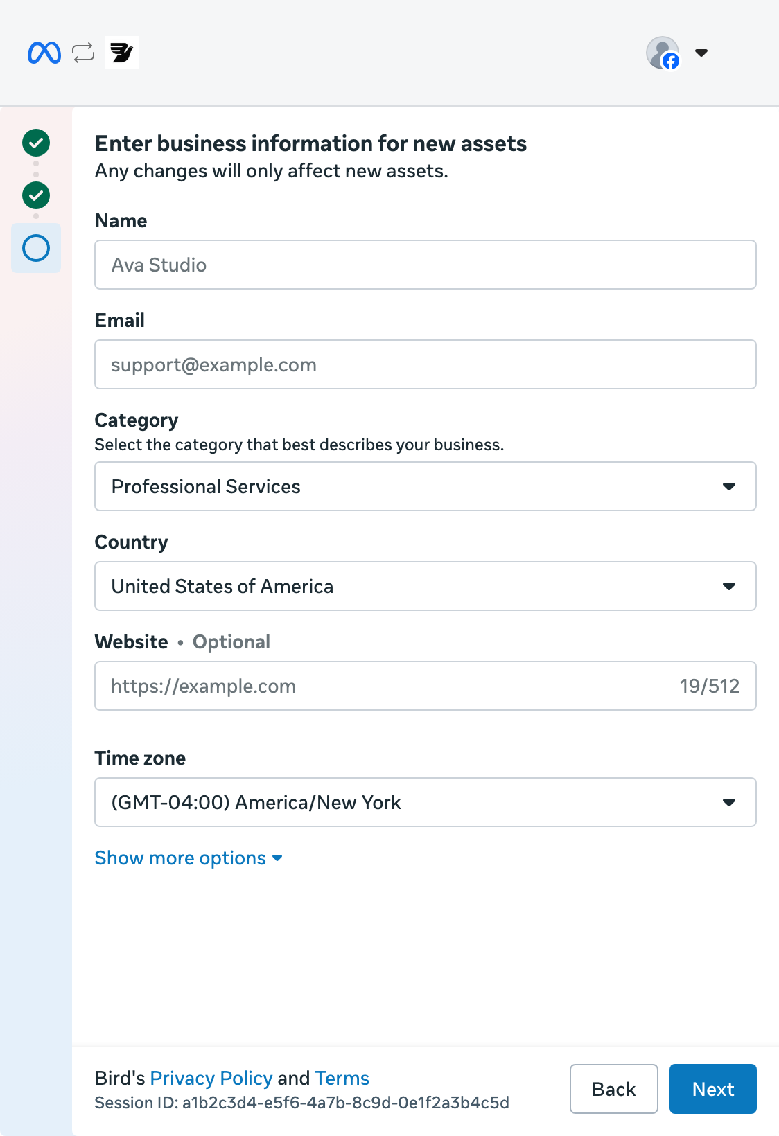 WhatsApp Business app setup, step 6