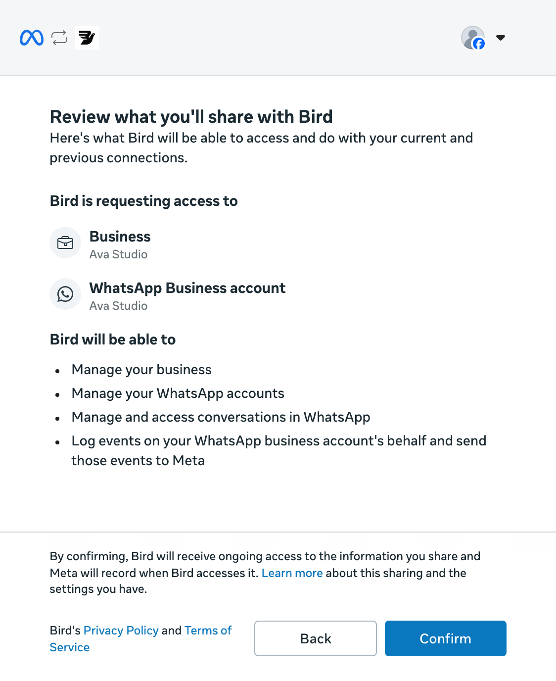 WhatsApp Business app setup, step 14